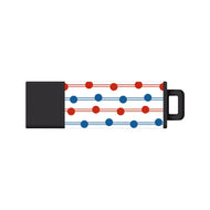USB Flash Drive, Pro2 Prints, Red and Blue Dots