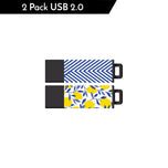 DataStick Pro2 Prints, Abstract Blue, Lemon Sweet