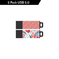 DataStick Pro2 Prints, Garden Party, Red Stripes