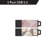 DataStick Pro2 Prints, Rose Gold Leopard & Flowers